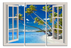Obraz na plátně Okno do tropického ráje