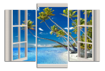 Obraz na plátně Okno do tropického ráje
