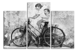 Obraz na plátne Děti na kole
