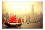 Obraz na plátně Hong Kong a loď
