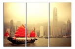 Obraz na plátne Hong Kong a loď
