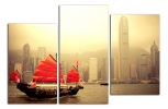 Obraz na plátne Hong Kong a loď