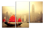 Obraz na plátně Hong Kong a loď