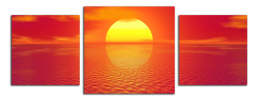 Obraz na plátne Červený západ slunce