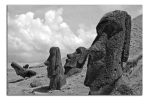 Obraz na plátne Sochy Moai