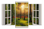 Obraz na plátně Okno do lesa