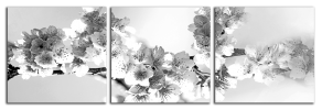 Obraz na plátne Černobílé květy