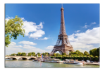 Obraz na plátne Eiffelovka a Seina