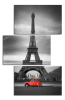 Obraz na plátne Eiffelovka a auto